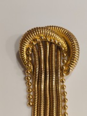 Gold Tone Abstract Swirl Brooch Modernist 5″ Original By Robert? Unsigned