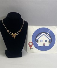 STUNNING VINTAGE KREMENTZ BI-COLOR GOLD FILLED CHOKER NECKLACE 15″ IN LENGTH