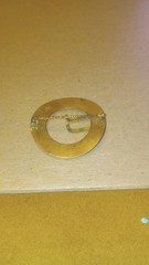 Antique AE & Co. (Bliss Bros?) Gold Tone Buckle Style Brooch 1 13/16″