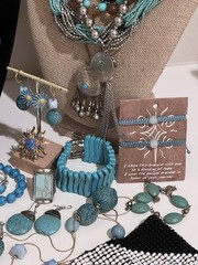 51 pc Vintage Costume Jewelry Lot Southwestern Faux Semi-Precious style Jewelry