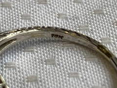 Vtg White Gold Diamond Ring 2.55g Fine Jewelry Size 5.25 Band Clear Stone *READ*