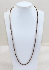 Vintage Krementz 24″ Gold Tone Rope Chain Necklace – Barrel Clasp