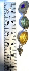 Vintage Dangle Drop Clip On Earrings With Multi Component Design Beads 5″ Long