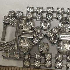 Vintage Mid Century Rhinestone 5 Row Bracelet Silver-Tone 7.5″ (FC110-1Q4452