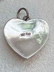 Vintage Sterling Silver Candy Heart Charm/Pendant IT’S LOVE