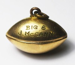 1951 Blue C Enamel GF Conference Champions Football Charm 24mm x 19mm Mono Big 8