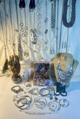 HUGE VTG to Mod Estate Silver-tone Jewelry Lot 110+ Pieces, Some Signed/NWT