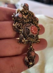 JULIANA DeLizza and Elster MOROCCAN MATRIX Vintage Dangle Pin Brooch Pendant