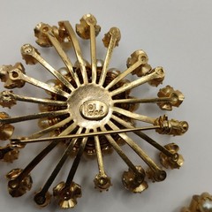 Vintage Hobe Brooch & Earrings Set – Faux Pearl & Rhinestone