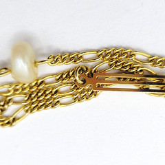 Freshwater Pearl Multi Style Link Gold Tone Chain Vtg Station Necklace 24 Inch