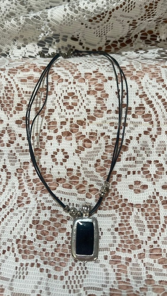 Vintage Premier Jewelry Necklace with Black Pendant