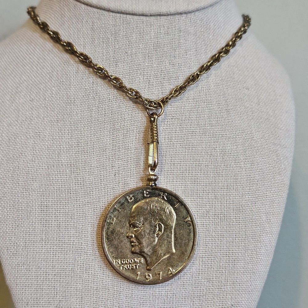 United States Liberty One Dollar 1974 Coin Necklace