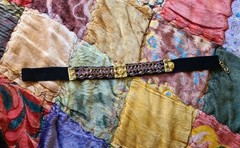Antique Victorian Fancy Gold-Filled Amethyst Velvet Choker Necklace or Bracelet