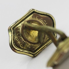VINTAGE BELAIS TWO TONE 14K GOLD TALON GRIP CUFF LINKS