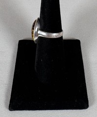PZ Poland Baltic Amber 925 Ring Size 7 Beautiful Estate Piece Yellow Brown