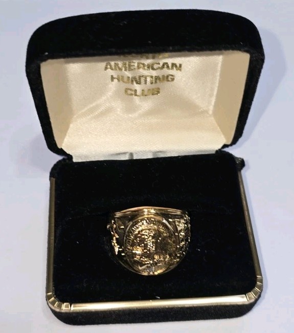 North American Hunting Club 14k Gold Over Sterling Silver Diamond Ring Sz 11.25