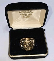 North American Hunting Club 14k Gold Over Sterling Silver Diamond Ring Sz 11.25
