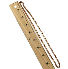 Vintage Bright Copper ‘S’ Snail Necklace Chain Link Dainty 17″