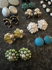 Vintage Costume Jewelry Lot Earrings Necklace Vendome West Germany Deauville Etc