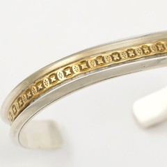 Vintage Artisan Sterling Silver and Brass Cuff Bracelet