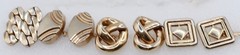 Vintage Mid Century Modern Swank Gold Tone Cufflinks & Tie Bar 10 Piece Lot