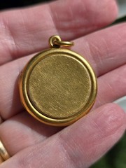 Antique 14k Gold Dog Locket, Setter Or Spaniel