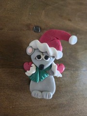 Lot Of 6 Vintage Christmas Pins Snowman Reindeer SANTA mouse