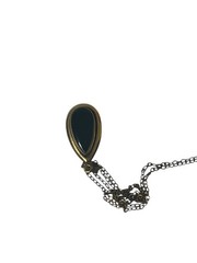 Vintage 14K Yellow Gold Black Onyx Teardrop Pendant