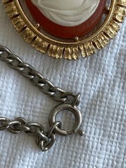 Vintage 23 inch Chain with retro style Victorian lady CAMEO