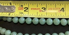 Jade Stranded Knotted Necklace 24” Silver Filigree Clasp Japan