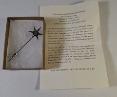 MMA Star Crystal Bohemian Style Sterling Stick Pin Metropolitan Museum of Art NY