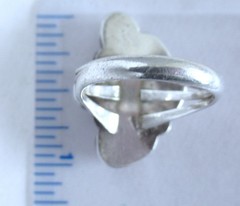 NAVAJO SOUTHWEST STERLING RING w MOP, SIZE 6.75, 1.02 INCH WIDE, 6 GRAMS, SIGNED
