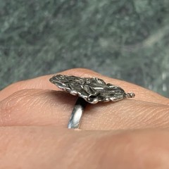 Art Nouveau Brooch Repurposed Into Ring Sterling Silver Size 8 Poppy