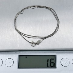 Vintage Italy AGI Sterling Silver 925 0.7mm Box Chain Link Necklace 18″