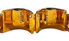 Hermès Cloisonné Luxury Enamel Women’s Yellow Gold-Tone Clip-on Earrings