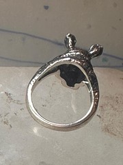 Vintage Rhinoceros ring size 5.50 Kabana rhino band sterling silver pinky women