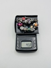 Vintage Michael Anthony MA Sterling Silver Slide Charm Bracelet 16 Charms, 45.8g