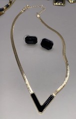 Neutral Vtg 17Pc Lot Jewelry Modern Tiger Eye Gems Gold Tone Christophe Poly