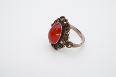 Vintage Sterling Silver 925 Carnelian Ring Size 7.75