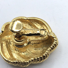 Vintage Napier Gold Tone Swirl Twisted Clip On Screw Back Adjustable Earrings