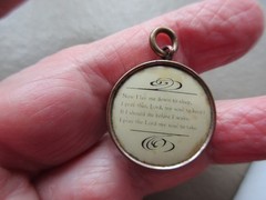ANTIQUE EDWARDIAN ART DECO GOLD FILLED CHILDS PRAYER FOB LOCKET CHARM PENDANT UK