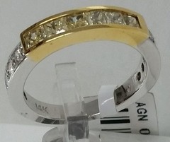 14k white gold natural yellow diamonds 0.78ct G color SI1 fine jewelry wedding