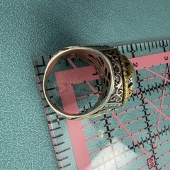 VINTAGE Signed 🩵 STERLING SILVER 925 Turquoise Cabochon MEN’S Turkish RING 12