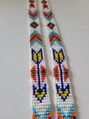 Vintage Handmade Southwest Native American Seed Bead Thunderbird Necklace