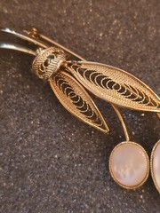 vintage filigree brooch