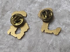 Green White And Red Italia Gold Toned Italy Pin Combo