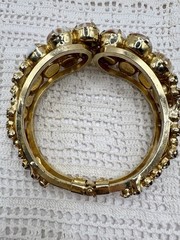 Verified Juliana Delizza And Elster Copper Fluss Milk Glass Clamper Bracelet