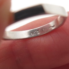 925 Sterling Silver Vintage Octagon Band Ring Size 5