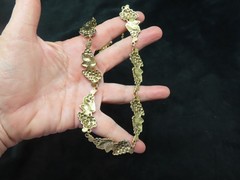 Vintage Two Tone Grape & Leaf Statement Necklace Wine Lover?
