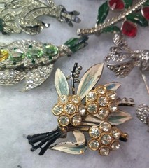 Antique Brooch Lot Crown Trifari Jewled Symphony,Czech, Alfred Philippe?? Etc